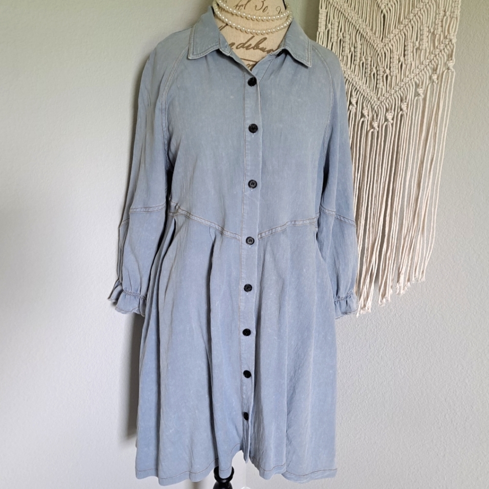 Umgee Denim Midi Dress
